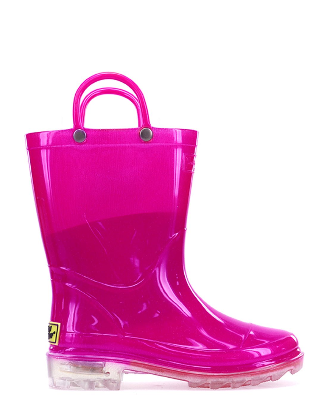 kids lighted solid rain boot pink 596368